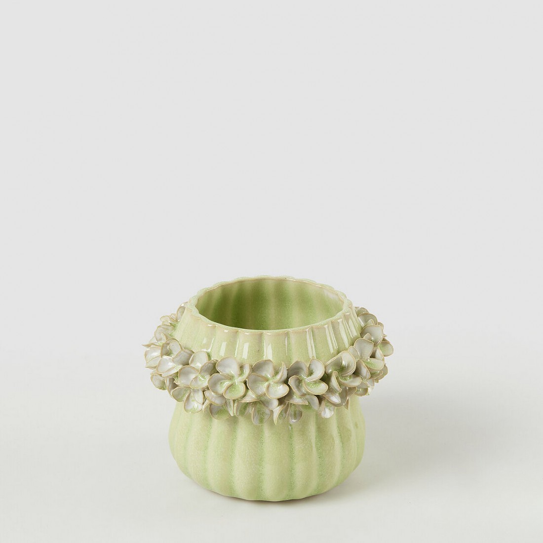 Jarrón borde flores amarillo Vaso Freaky verde - Imagen 1