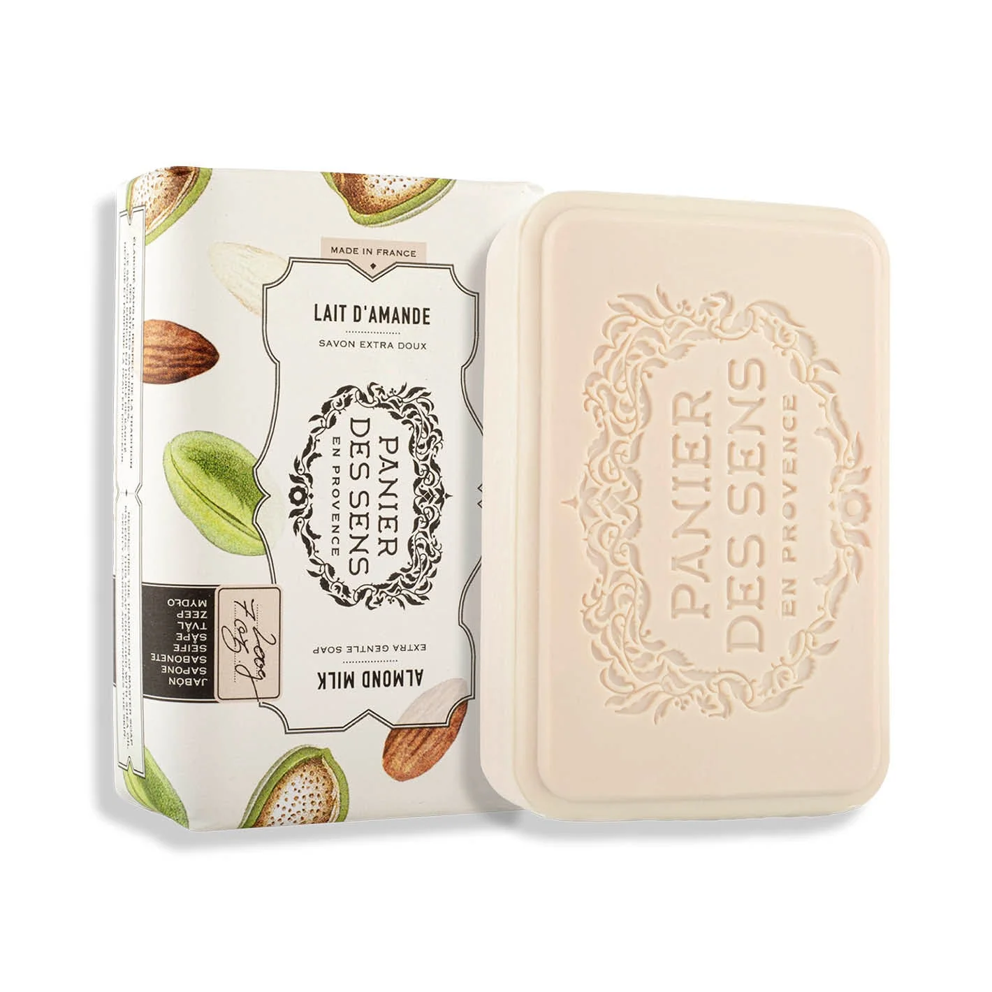 almendras Jabón sólido extra suave Leche de Almendras 200g - Imagen 1